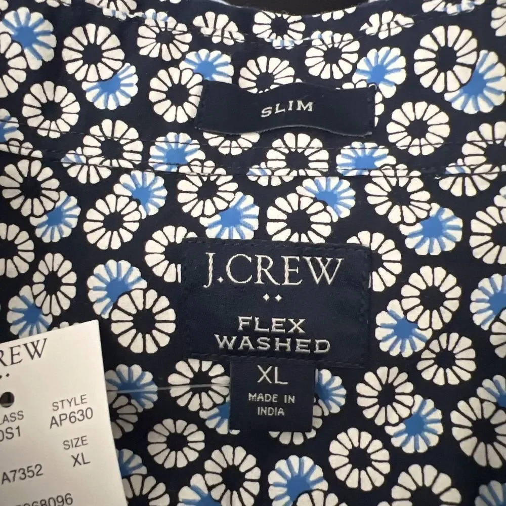 🆕 J. Crew Men’s Flex Washed Slim Fit Shirt size XL